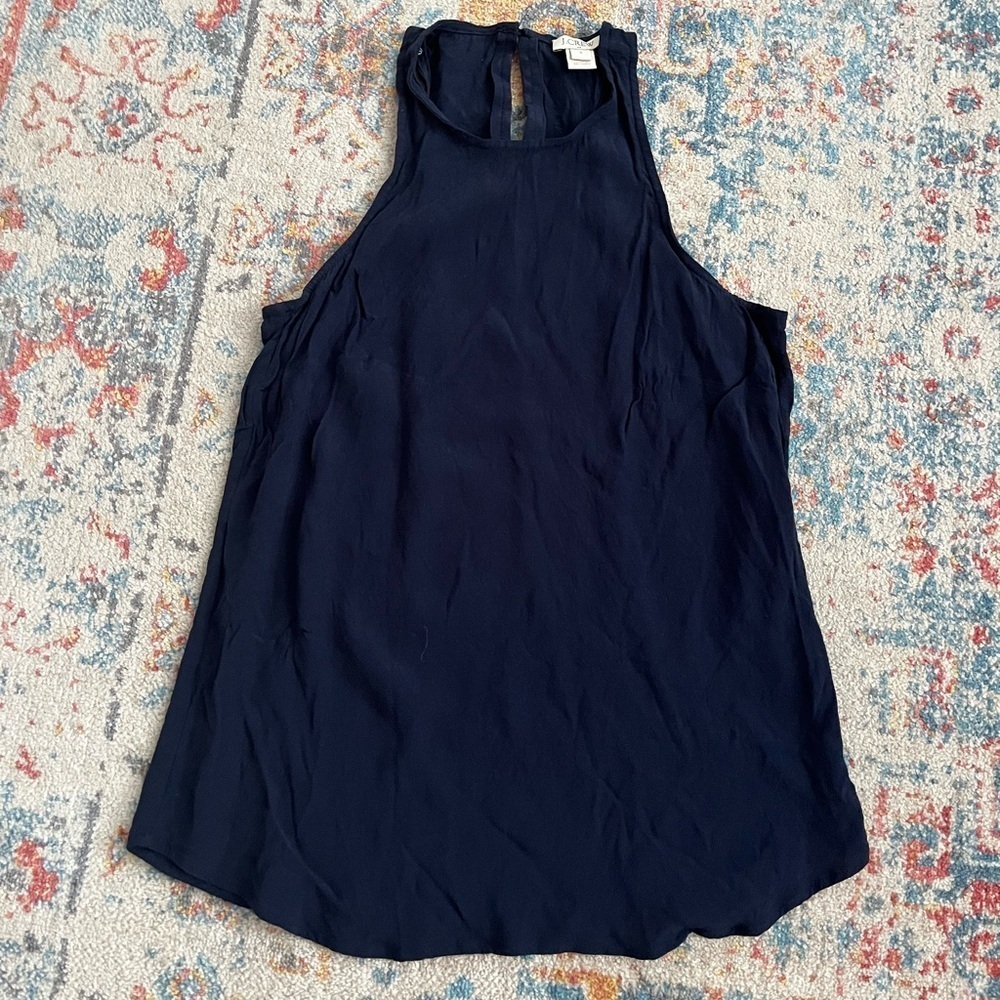 J.Crew navy silky racerback top